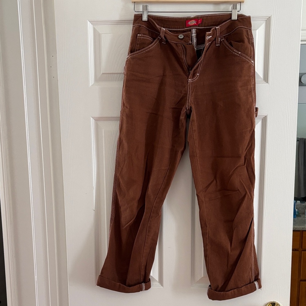 Dickies Women's Brown Straight Leg Jeans